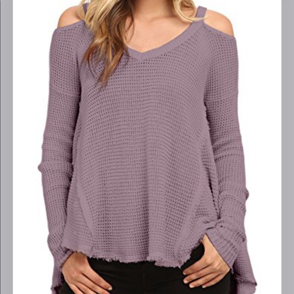 Free People Moonshine Thermal Cold Shoulder Top. - Picture 4 of 4